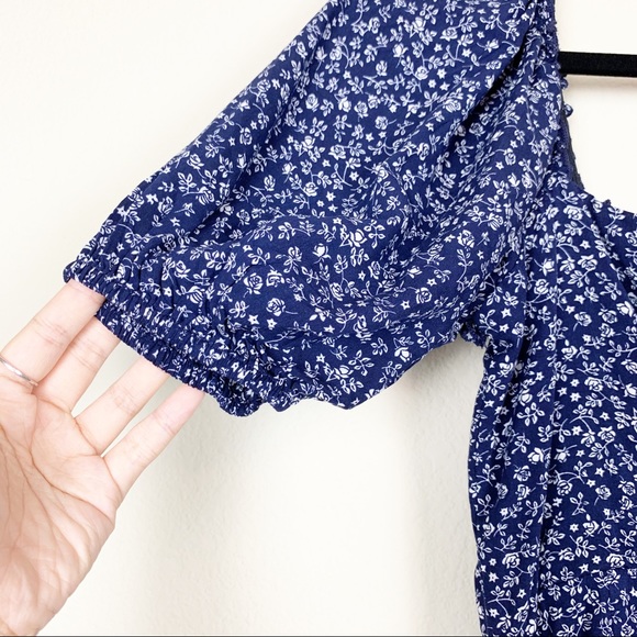 Lulu’s Sashabella Floral Lace Up Puff Sleeve Dress - Picture 5 of 7